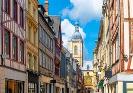 Rue du Gros-Horloge, with its famous astronomical clock.