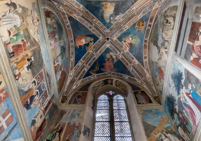 The Basilica of San Francesco, decorated with frescoes by Early Renaissance artist Piero della Francesca.