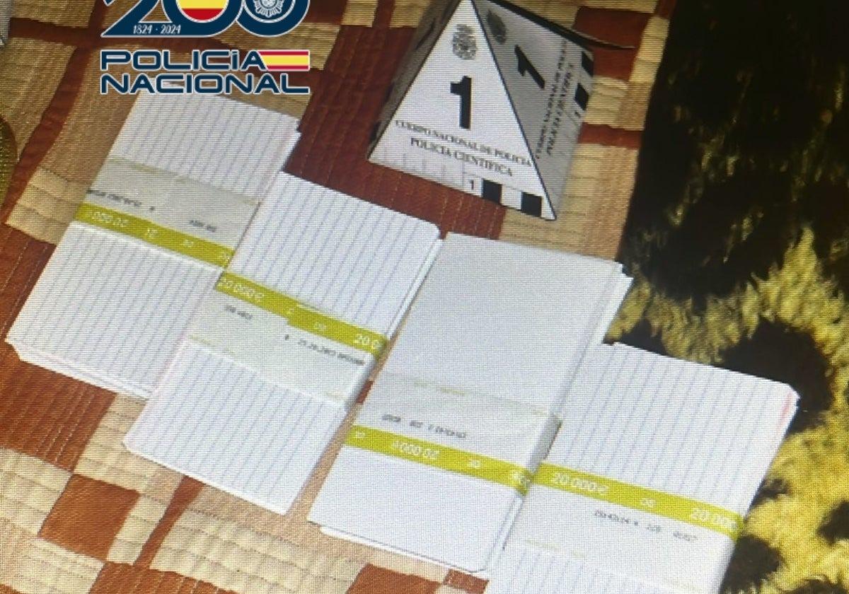 Photo of the paper cut-outs used to replace the money.