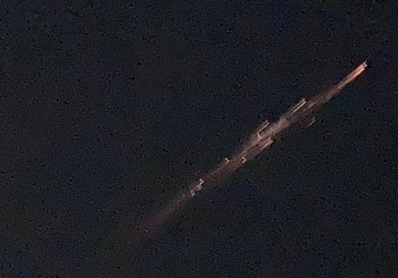 Image of the fireball that flew over Andalucía, Murcia and the south of Alicante until it reached the Balearic Islands.