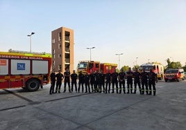 The local firefighters who will be helping to extinguish the wildfires.