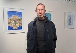 Daniel Fermor-Smith at the inauguration of his exhibition in Granada.