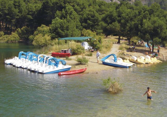 Pedal boats.