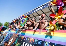 One of the floats during the Pride parade in Torremolinos.
