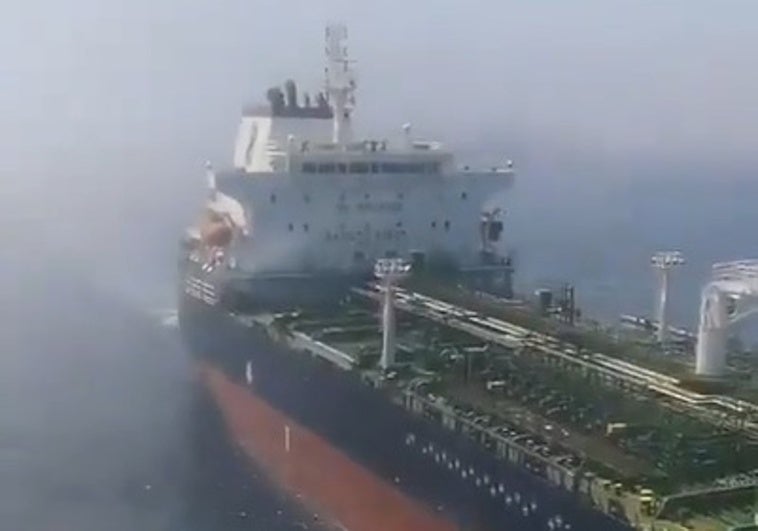 The merchant vessel that spotted the drifting diver off the coast of Caleta de Vélez on Friday.